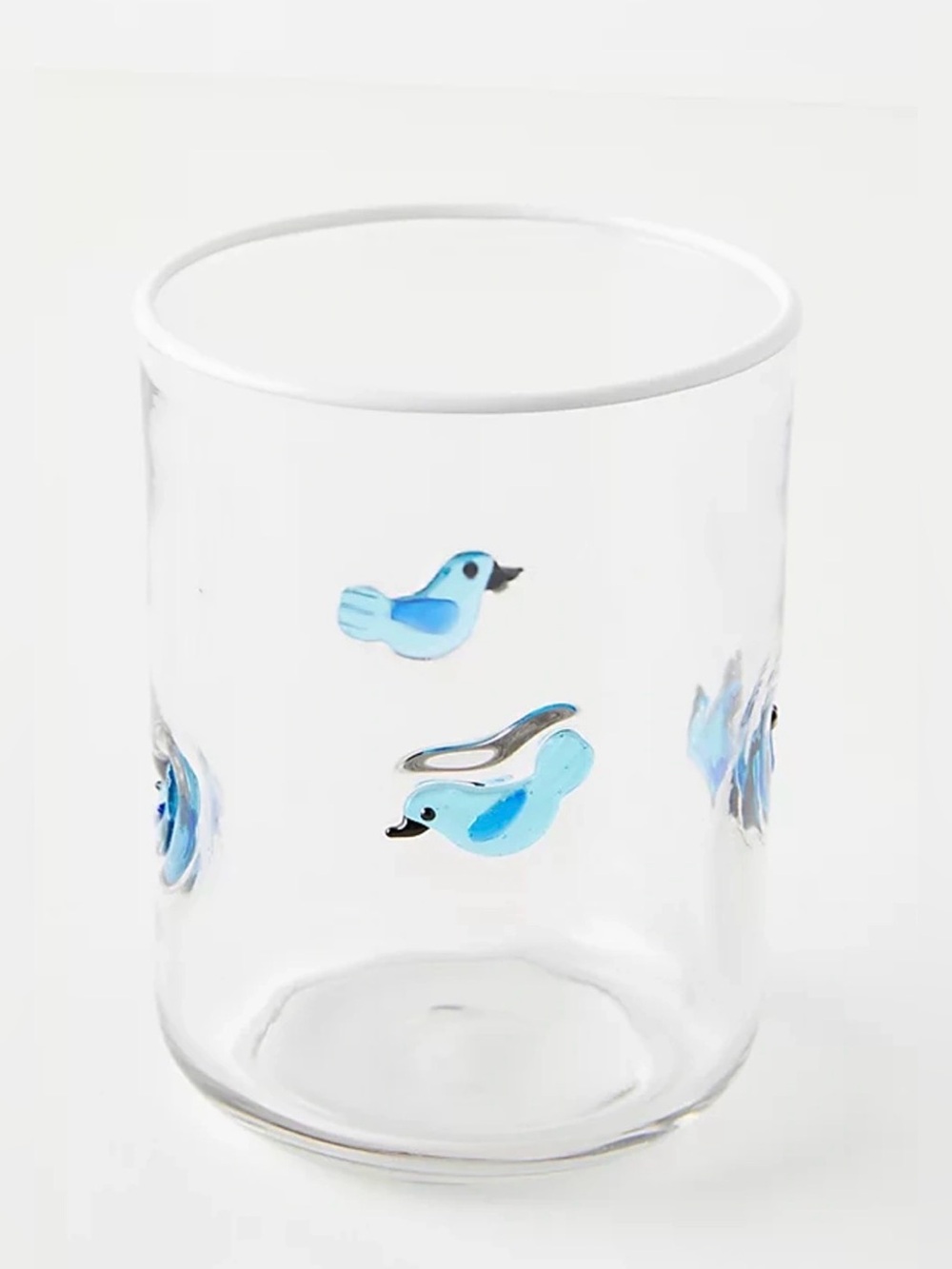 NEW RARE Anthropologie Blue Bird Sunshine juice glass 🐦 ☀️